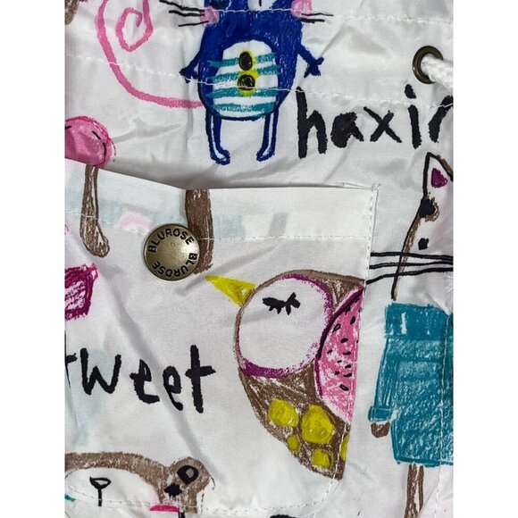 Haxin Cat Raincoat Jacket 2Y White Hoodie Preppy Modern Retro - Picture 13 of 16